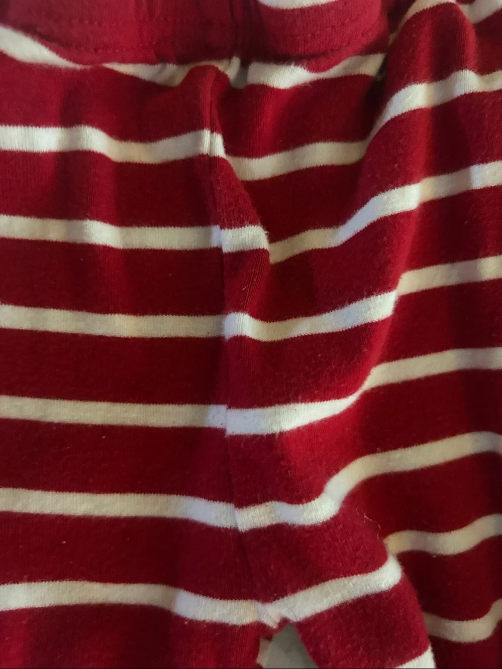 Carter's Red and White Striped Santa Pajama Set